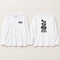 貪瞋痴 ロングスリーブTシャツ ホワイト 正面・背面デザイン